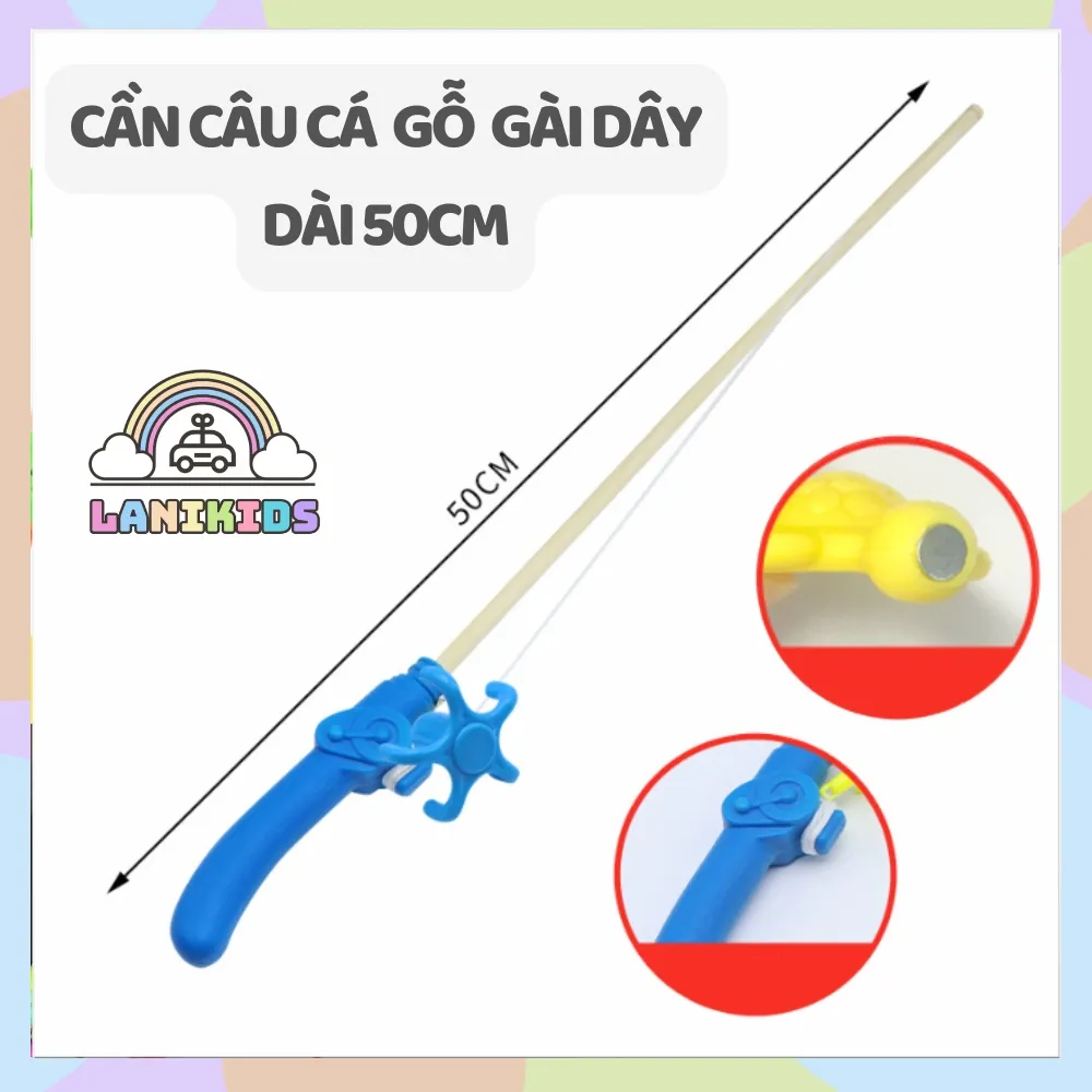 Cần câu cá trẻ em đồ chơi gỗ Cần câu cá trẻ em đồ chơi gỗ