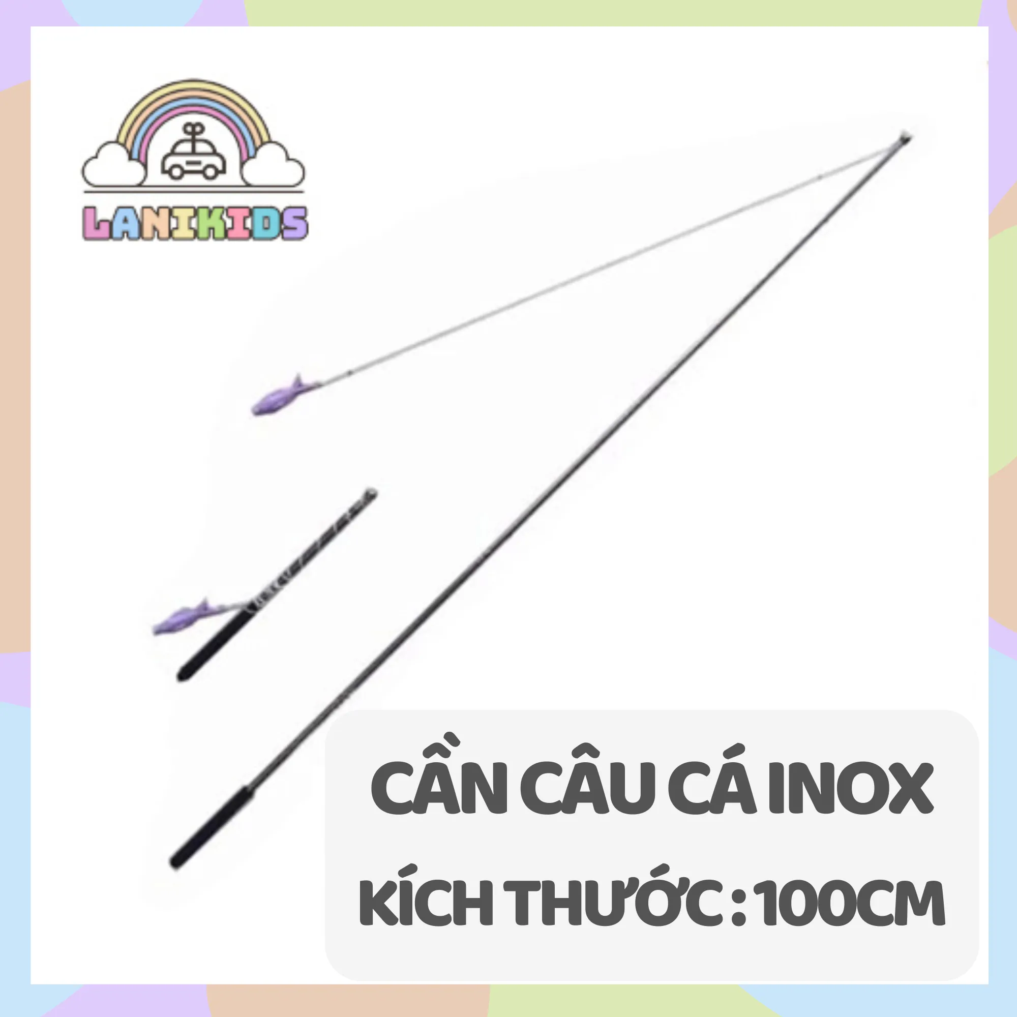 Cần câu cá đồ chơi trẻ em inox Cần câu cá đồ chơi trẻ em inox