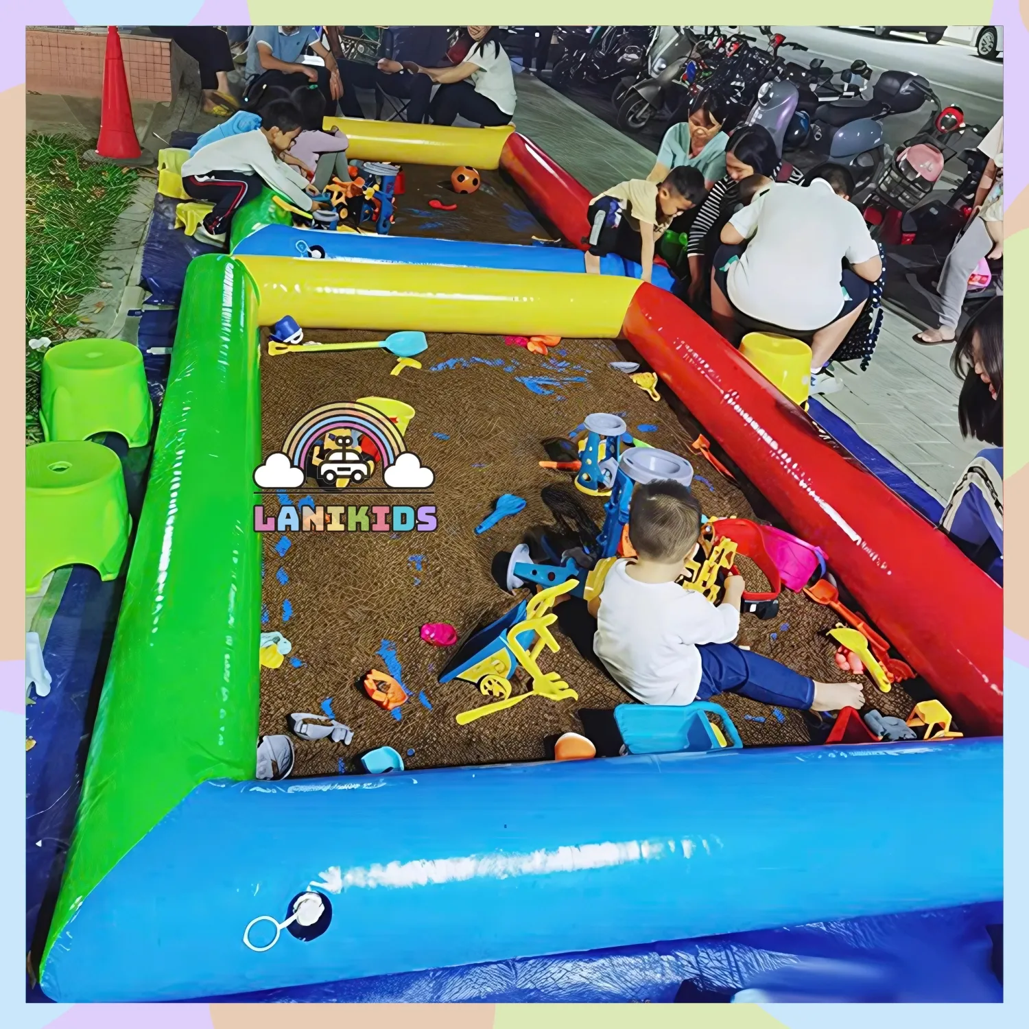Bể bạt chơi đồ chơi xúc cát Bể bạt chơi đồ chơi xúc cát
