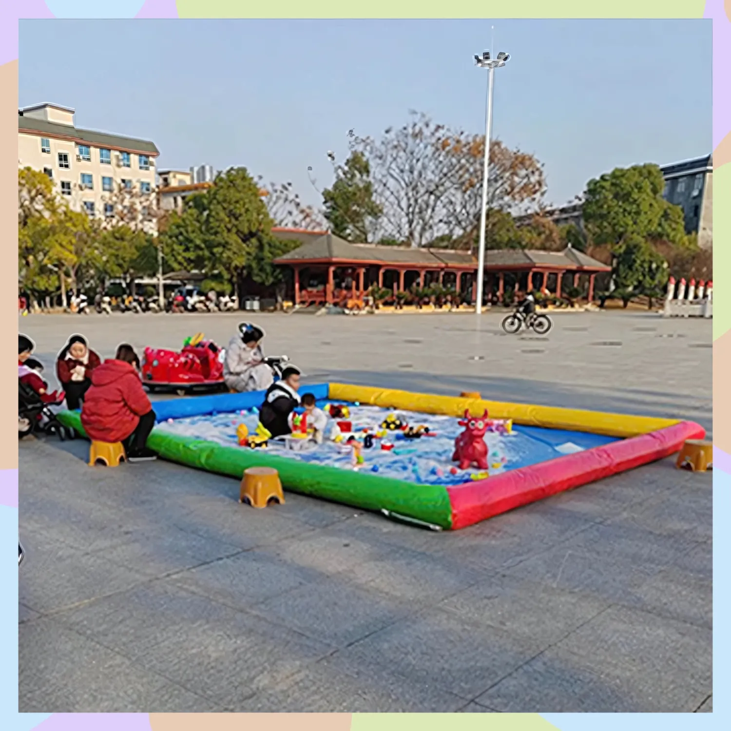 Bể bạt chơi đồ chơi xúc cát Bể bạt chơi đồ chơi xúc cát