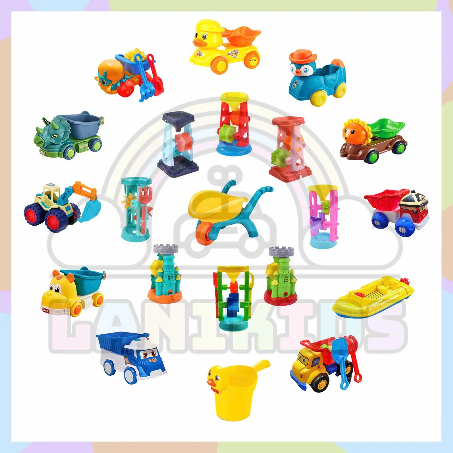 Đồ chơi xúc cát hạt sứ hạt muồng Lanikids Đồ chơi xúc cát hạt sứ hạt muồng Lanikids